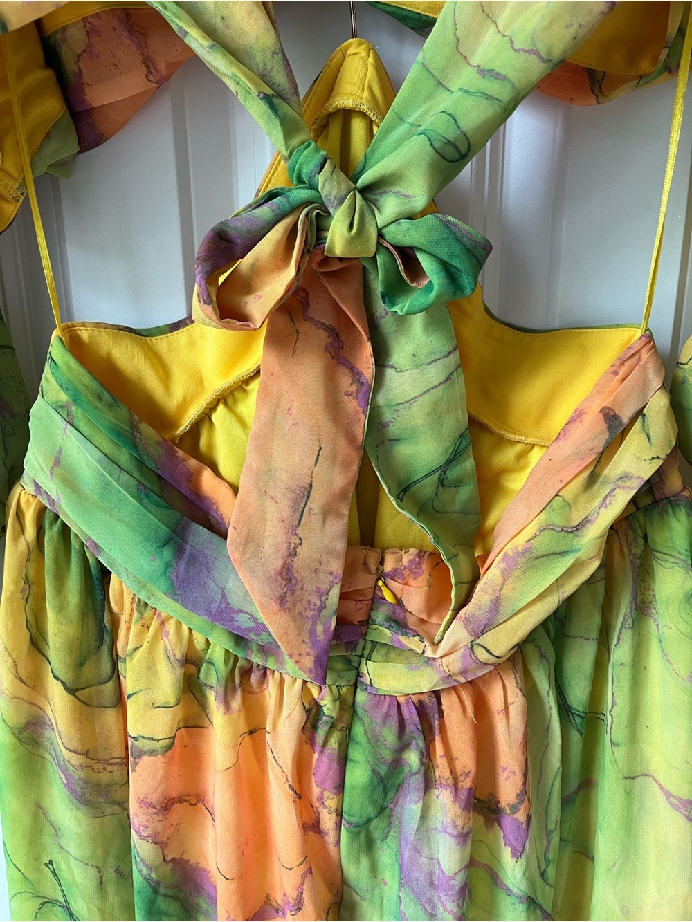 Fashion Nova Watercolor Marble Print Cutout Maxi Dress | XL | Like New - Picture 5 of 6